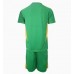 Camisa de Futebol Manchester United Goleiro Equipamento Alternativo Infantil 2024-25 Manga Curta (+ Calças curtas)